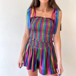 Indie Collection Adair Holographic Shorts New Arrivals