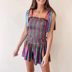 Indie Collection Adair Holographic Top