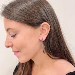 Indie Collection Gunmetal Hoop New Arrivals