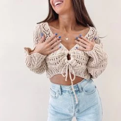 Indie Collection Vacay Collection Crochet Crop Top