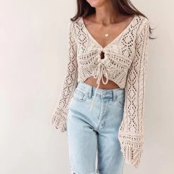 Indie Collection Vacay Collection Crochet Crop Top
