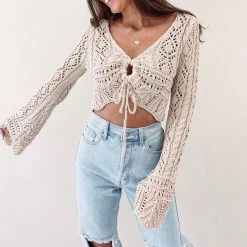 Indie Collection Vacay Collection Crochet Crop Top