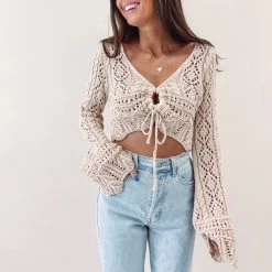 Indie Collection Vacay Collection Crochet Crop Top