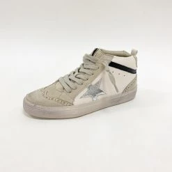 Indie Collection Off White Mid Top Sneakers