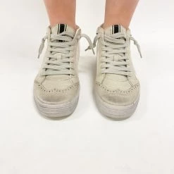 Indie Collection Off White Mid Top Sneakers