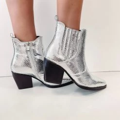 Indie Collection Metallic Silver Booties New Arrivals