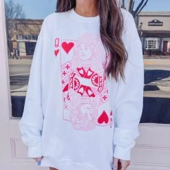 Indie Collection Queen Of Hearts Pullover Pullovers + Hoodies