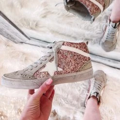 Indie Collection Rose Gold Mid Top Sneakers New Arrivals