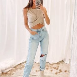 Indie Collection Twist Crop Top New Arrivals