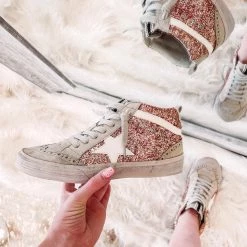 Indie Collection Rose Gold Mid Top Sneakers New Arrivals