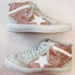 Indie Collection Rose Gold Mid Top Sneakers New Arrivals