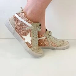 Indie Collection Rose Gold Mid Top Sneakers New Arrivals