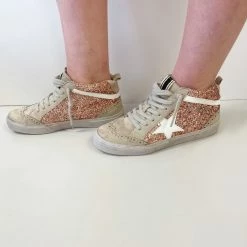 Indie Collection Rose Gold Mid Top Sneakers New Arrivals