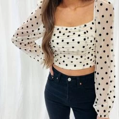 Indie Mae Polka Dot Top Clothes
