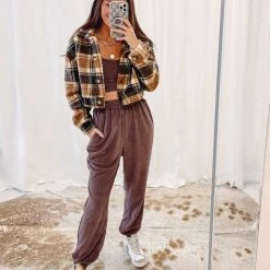 Indie Collection Lesley Brown Plaid Jacket New Arrivals