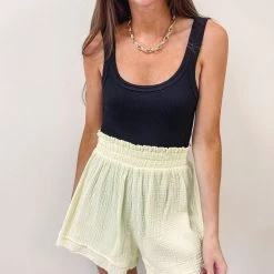 Indie Collection Lime Cover-Up Shorts Vacay Collection