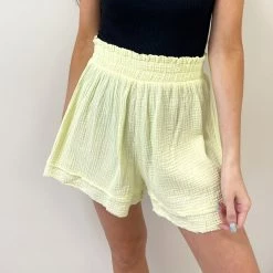 Indie Collection Lime Cover-Up Shorts Vacay Collection