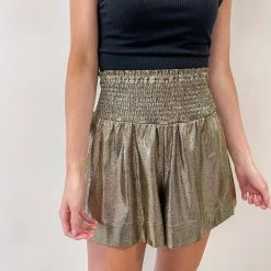 Indie Collection Adair Sparkle Shorts - Gold