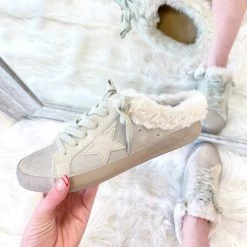 Indie Collection Sherpa Slide Sneakers Shoes