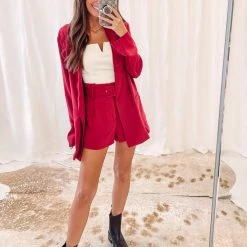 Indie Collection New Arrivals Bennett Red Blazer