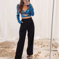 Indie Collection New Arrivals Black Tailored Pants