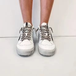 Indie Collection Silver Sparkle Mid Top Sneakers