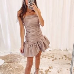 Indie Collection New Arrivals Champagne Dress