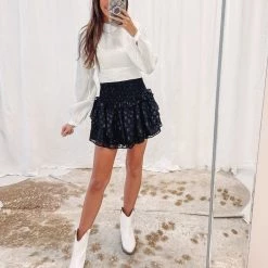 Indie Collection New Arrivals Smocked Ruffle Skirt