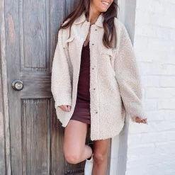 Indie Collection New Arrivals Jayde Sherpa Shacket