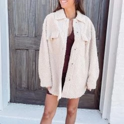 Indie Collection New Arrivals Jayde Sherpa Shacket