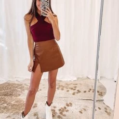 Indie Collection Colleen Leather Skirt