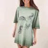Indie Collection Oversized Tiger Tee Casual Tops + Tees