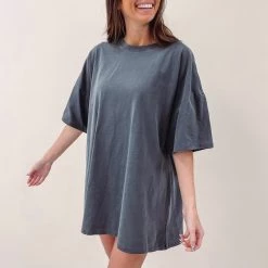 Indie Mae Oversized Distressed Tee