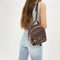 Indie Mae Checkered Mini Backpack Handbags