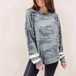 Indie Collection Camo Stripe Pullover
