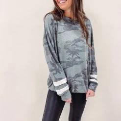 Indie Collection Camo Stripe Pullover