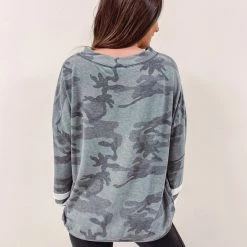 Indie Collection Camo Stripe Pullover