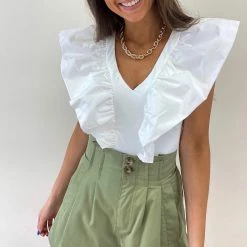 Indie Collection New Arrivals Drew Ruffle Bodysuit