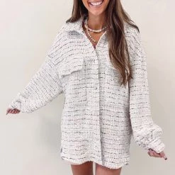 Indie Collection Tweed Shacket