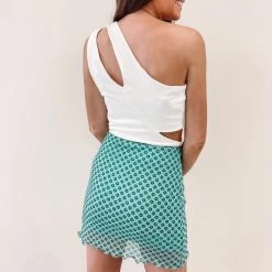 Indie Collection Green Daisy Mini Skirt New Arrivals