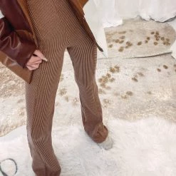 Indie Collection New Arrivals Knit Ribbed Flare Leggings