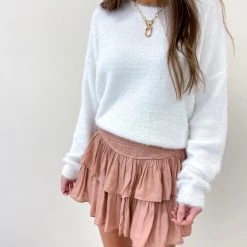 Indie Collection New Arrivals Smocked Skirt - Rosette