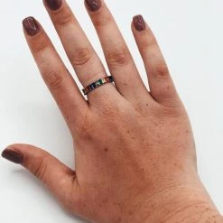 Indie Mae Sterling Silver Rainbow Ring