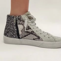 Indie Collection New Arrivals Pink/Glitter High Top Sneakers