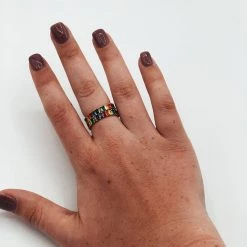Indie Mae Sterling Silver Rainbow Ring