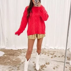 Indie Collection Alexis Red Sweater New Arrivals