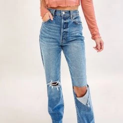 Indie Collection Nikko Dad Jeans - Medium Wash New Arrivals