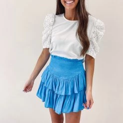 Indie Collection USA Collection Sequin Sleeve Top