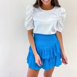 Indie Collection USA Collection Sequin Sleeve Top