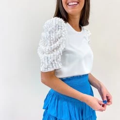 Indie Collection USA Collection Sequin Sleeve Top